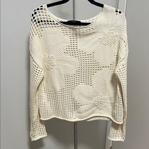 Oui Cream Knit Sweater